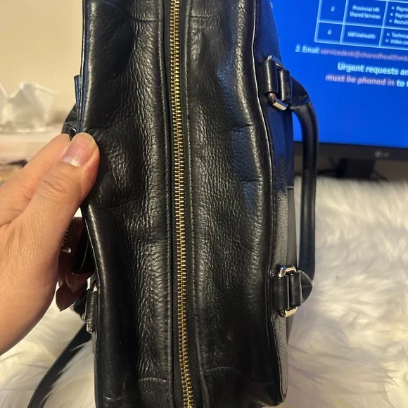 Kate Spade Black Leather Handbag with Bow Accent - Picture 6 of 7